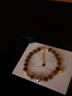 Kynam Agarwood Necklace, Akoya Pearl, Nephrite Jade, 50 cm, Detachable Bracelet