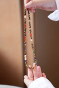 Kynam Agarwood Necklace, South Red, Tibetan Pearl, Jade & Lapis
