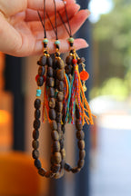 Kynam Agarwood Phone Charm, Turquoise & South Red Agate