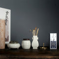 Ceramic Incense Seal Set, White Porcelain, Plant-Ash Glaze