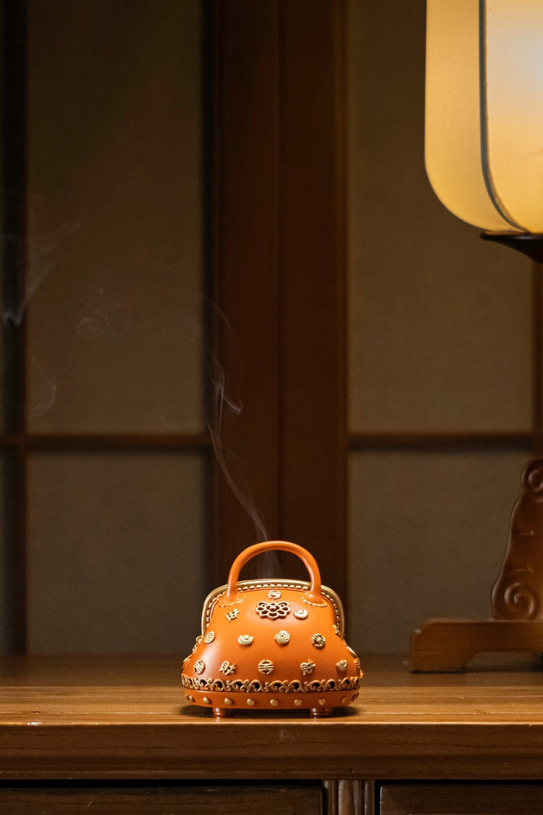 Pure Copper Incense Burner, Fat-Wallet Form, 575g