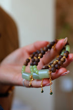 Kynam Agarwood Bracelet, Nephrite Jade