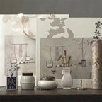 Ceramic Incense Seal Set, White Porcelain, Plant-Ash Glaze