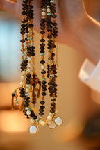 Kynam Agarwood Necklace, Wax Amber, Turquoise & Wax Pendant