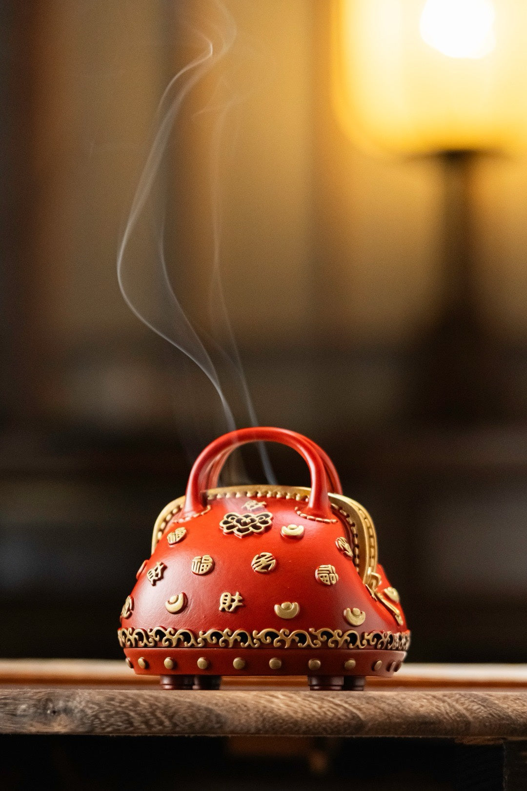Pure Copper Incense Burner, Fat-Wallet Form, 575g