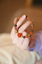 Kynam Agarwood Bracelet, South Red Agate, 6-14mm