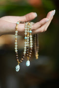 Kynam Agarwood Necklace, Nephrite Jade & Turquoise Drop