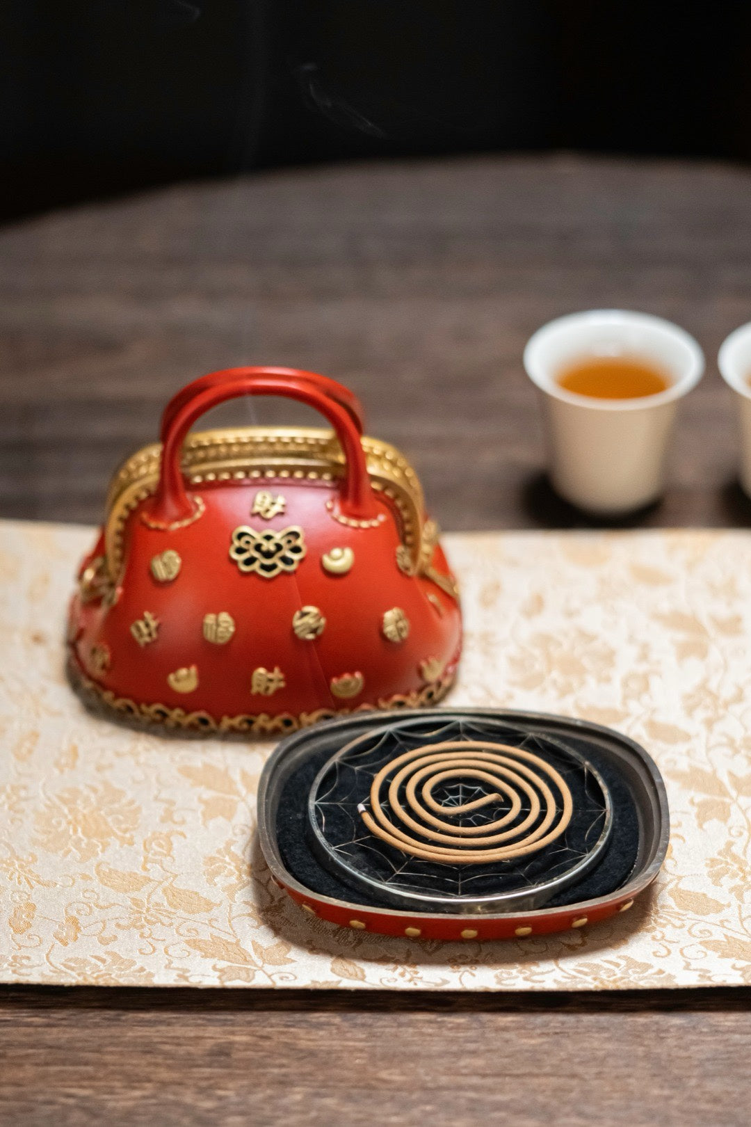 Pure Copper Incense Burner, Fat-Wallet Form, 575g