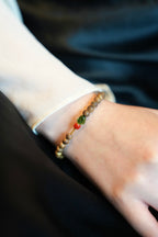 Kynam Agarwood Bracelet, Old-Mine Jade & Coral, 4mm