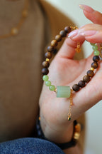 Kynam Agarwood Bracelet, Nephrite Jade