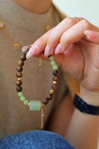 Kynam Agarwood Bracelet, Nephrite Jade