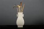 Ceramic Incense Seal Set, White Porcelain, Plant-Ash Glaze