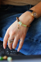 Kynam Agarwood Bracelet, Nephrite Jade