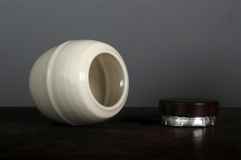 Ceramic Incense Seal Set, White Porcelain, Plant-Ash Glaze