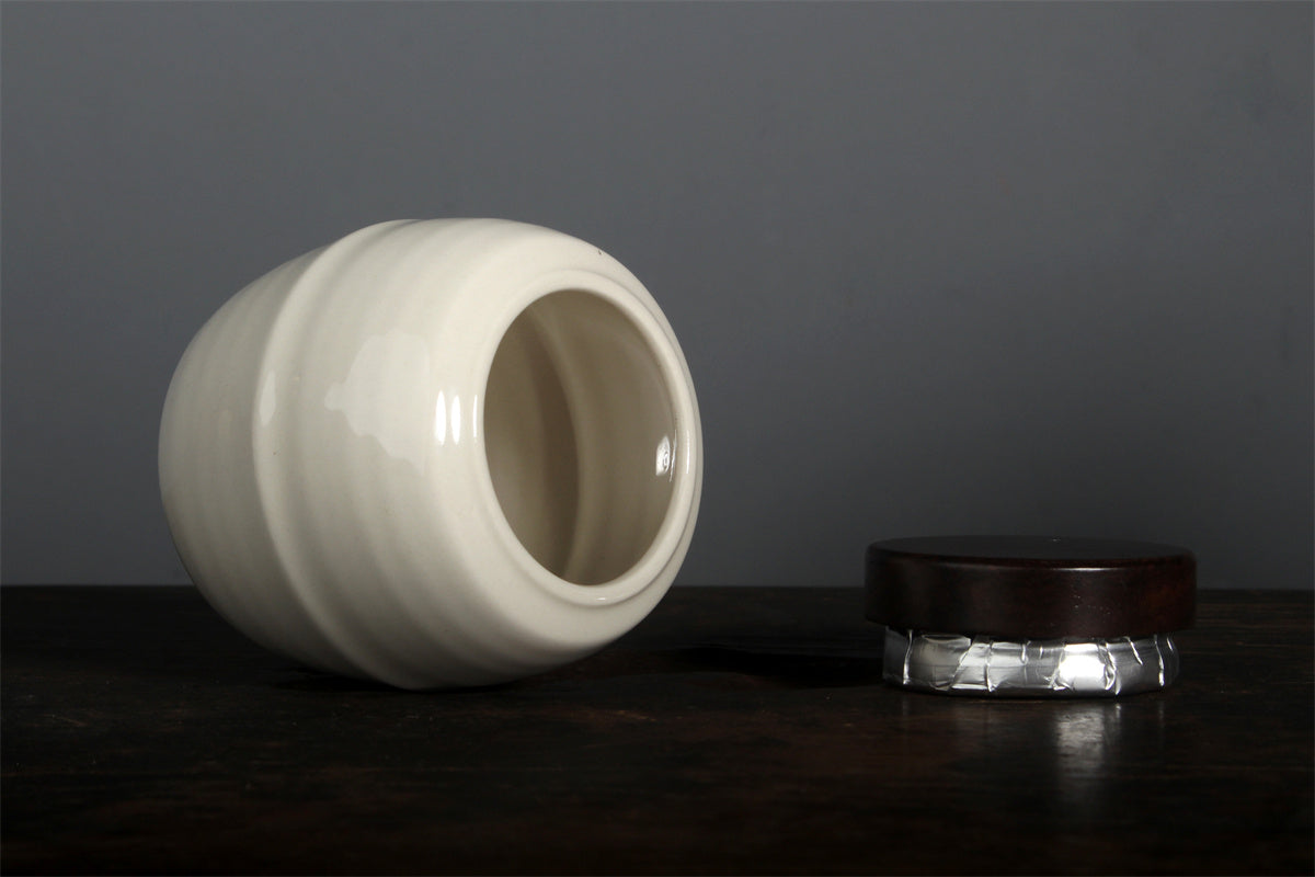 Ceramic Incense Seal Set, White Porcelain, Plant-Ash Glaze
