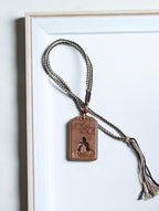 Mysore Sandalwood Charm, Hollow-Carved Buddha & Dragon