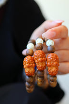 Kynam Agarwood Bracelet, Lapis Lazuli & Ghost-Carved Ball