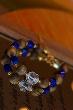 Kynam Agarwood & Lapis Lazuli Bracelet, White Crystal