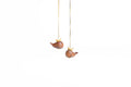 Mysore Sandalwood Earrings, Carved Dolphin, Freshwater Pearl