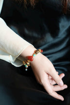 Kynam Agarwood Bracelet, South Red Agate, Turquoise & Tourmaline