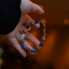 Kynam Agarwood & Lapis Lazuli Bracelet, White Crystal