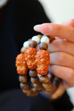 Kynam Agarwood Bracelet, Lapis Lazuli & Ghost-Carved Ball