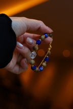 Kynam Agarwood & Lapis Lazuli Bracelet, White Crystal