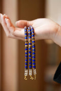 Kynam Agarwood Bracelet, Imperial Lapis Lazuli & White Crystal