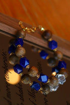 Kynam Agarwood & Lapis Lazuli Bracelet, White Crystal