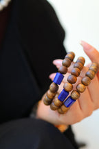 Kynam Agarwood Bracelet, Lapis Lazuli & Ghost-Carved Ball