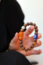 Kynam Agarwood Bracelet, Lapis Lazuli & Ghost-Carved Ball