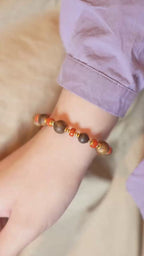 Kynam Agarwood Bracelet, South Red Agate, 6-14mm