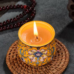 Chinese Enamel Painted Scented Candle, Smokeless, 7-Hour Burn